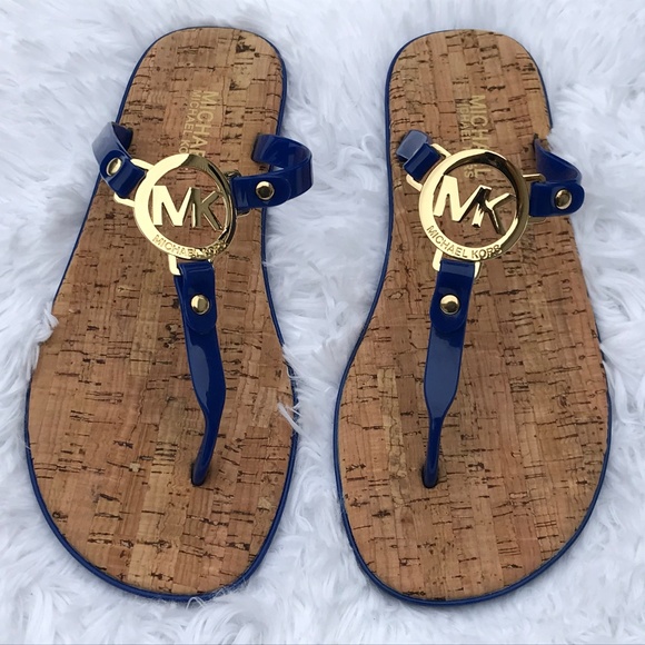 Michael Kors Shoes - Michael Kors Women Sandal Shoe Slide Flats Blue